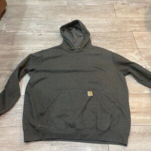 Carhartt Loose Fit Logo Sleeve Graphic Hoodies Gray - XL